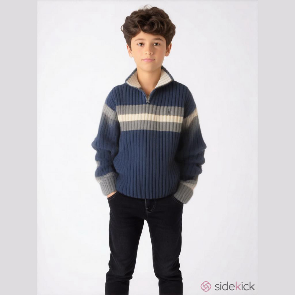 Polo Ralph Lauren Kids Medium 1/4 Zip Heavy Knit Sweater - Picture 5 of 5